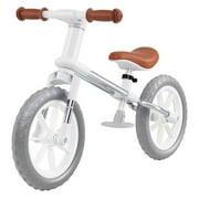 CIPACHO 12 Inch Balance Bike with Adjustable Seat and Rotatable Handlebar, Toddler Bike, Kids Bicycle for Boys and Girls-White