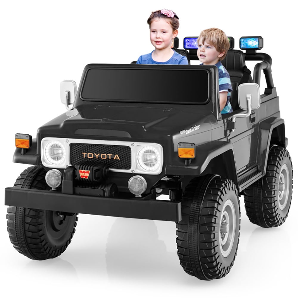 CIPACHO 12V 2-Seat Licensed Kids Ride On Toyota FJ40 Car with 2.4G Remote Control, 4 Wheels Battery Powered Car for Kids, Kid Driving Car Truck, Black CIPACHO 12V 2-Seat Licensed Kids Ride On Toyota FJ40 Car with 2.4G Remote Control, 4 Wheels Battery Powered Car for Kids, Kid Driving Car Truck, Black