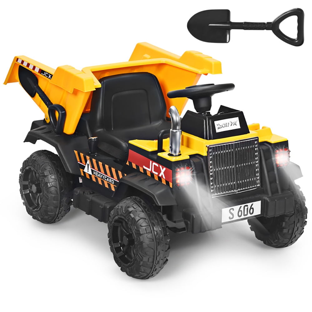 CIPACHO 12V Battery Kids Ride On Dump Truck with Electric Bucket and Dump Bed, 4WD Ride on Toys for Kids 3-8, Yellow CIPACHO 12V Battery Kids Ride On Dump Truck with Electric Bucket and Dump Bed, 4WD Ride on Toys for Kids 3-8, Yellow