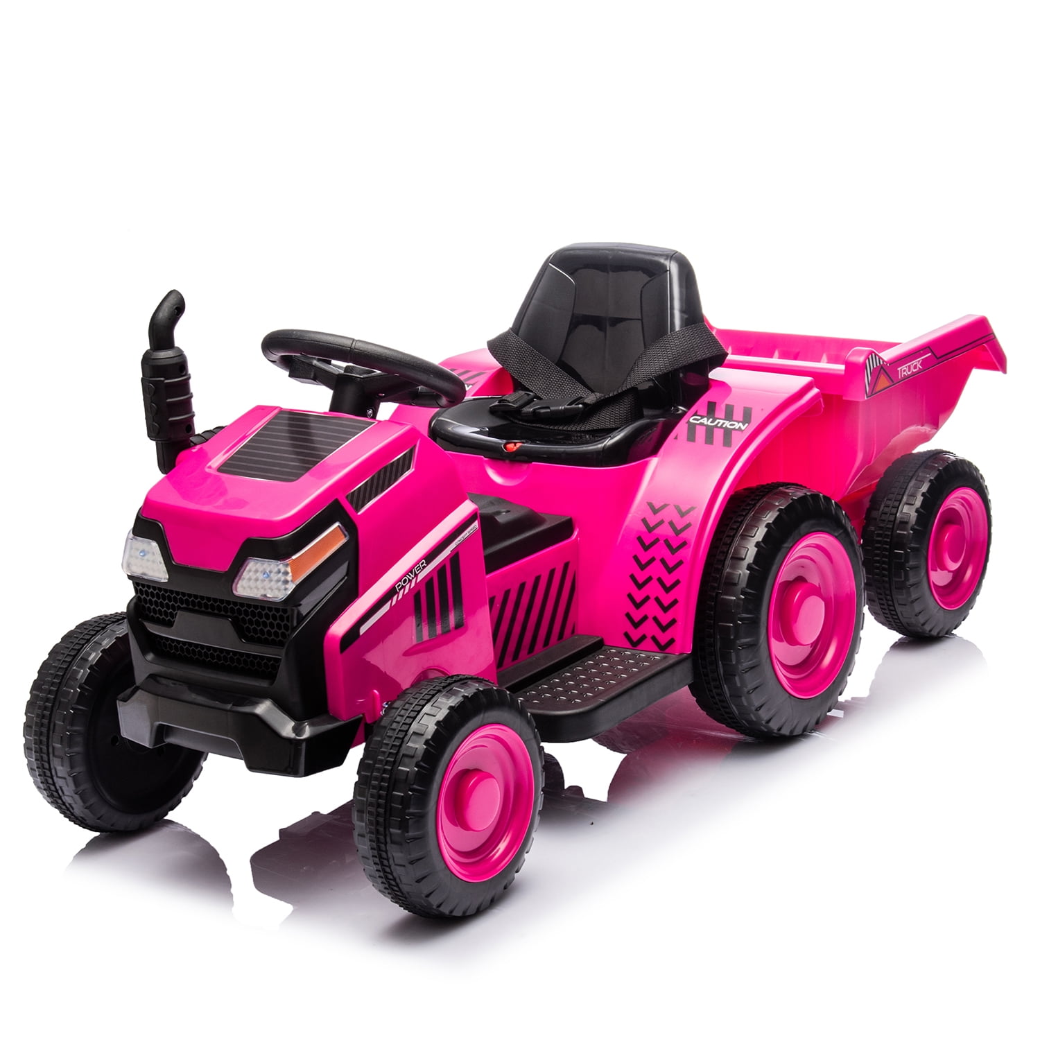 CIPACHO 12V Battery Powered Electric Tractor Toy Car, Ride on Tractor with Trailer, Remote Control, USB, MP3, Bluetooth, Light, Red CIPACHO 12V Battery Powered Electric Tractor Toy Car, Ride on Tractor with Trailer, Remote Control, USB, MP3, Bluetooth, Light, Red