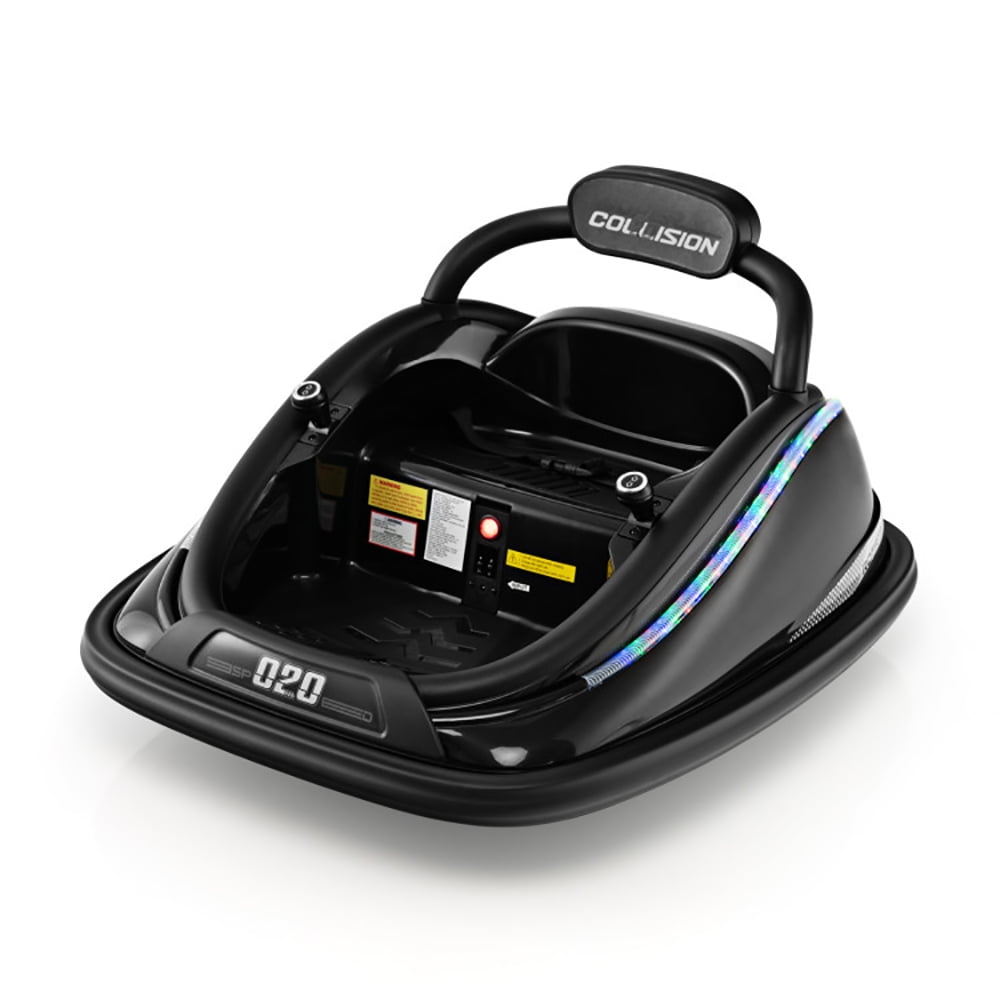 CIPACHO 12V Kids Bumper Car Ride on Toy with Remote Control and 360 Degree Spin Rotation, Bumper Cars for Toddlers 3-8, Black