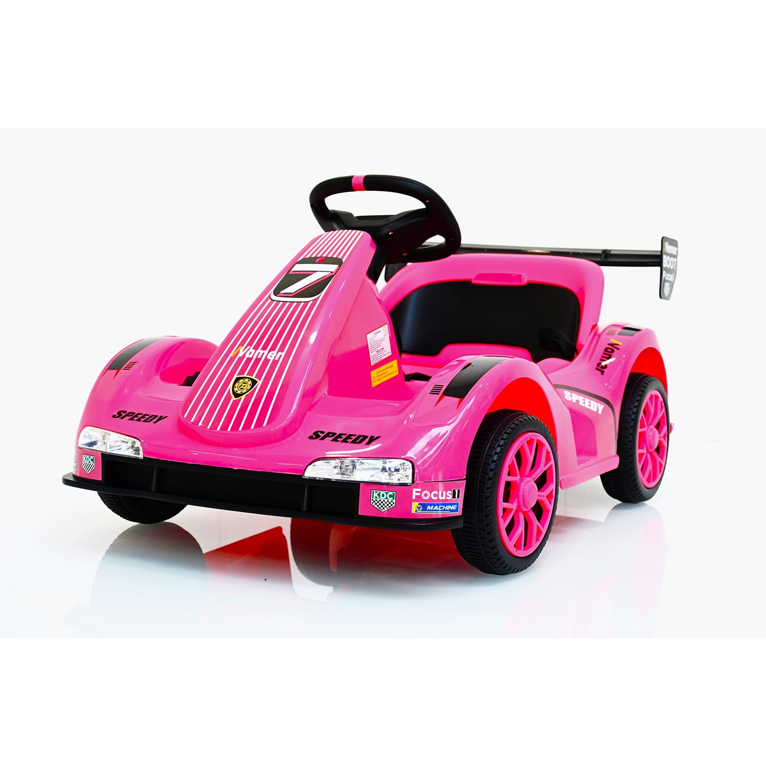 CIPACHO 12V Kids Electric Go Kart, Battery Powered Ride On Car for Kids, Kids Riding Toys with Remote Control, Amazing Gift for 3-6 Years Boys Grils, Pink CIPACHO 12V Kids Electric Go Kart, Battery Powered Ride On Car for Kids, Kids Riding Toys with Remote Control, Amazing Gift for 3-6 Years Boys Grils, Pink