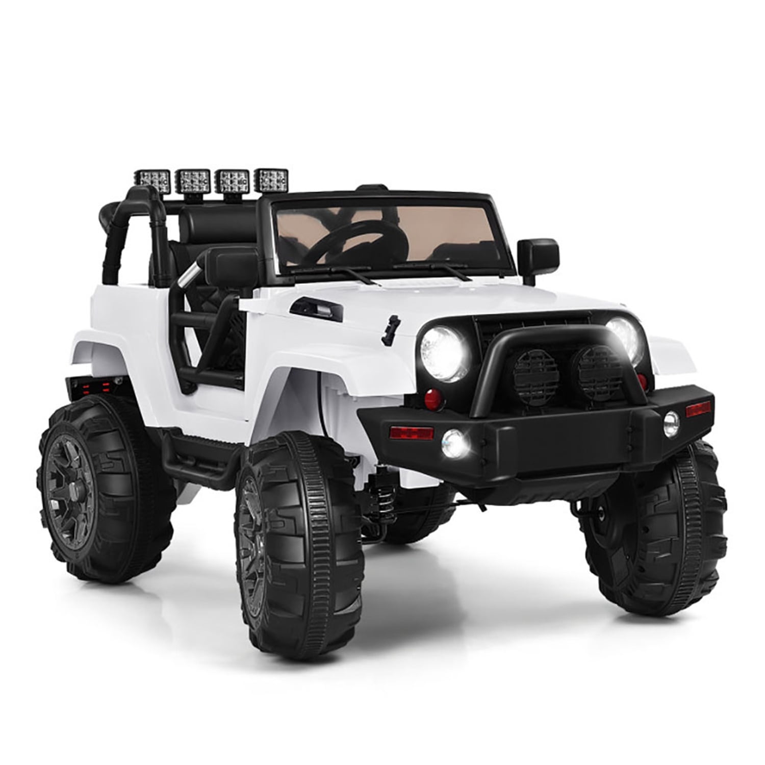 CIPACHO 12V Kids Remote Control Riding Truck Car with LED Lights, Kids' Electric Vehicles, White CIPACHO 12V Kids Remote Control Riding Truck Car with LED Lights, Kids' Electric Vehicles, White