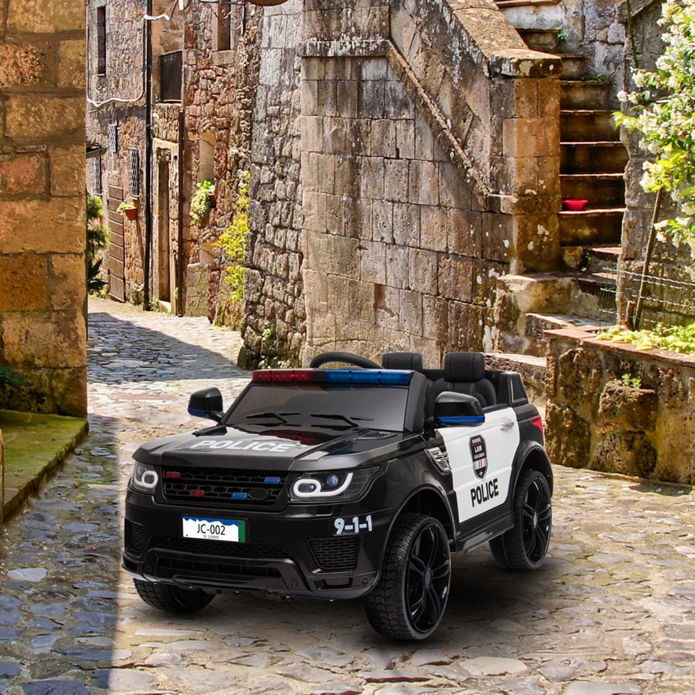 CIPACHO 12V Kids Ride On Electric Toy, Battery Powered Kids Police Car, Perfect Gift for Children 3-8 Years Old