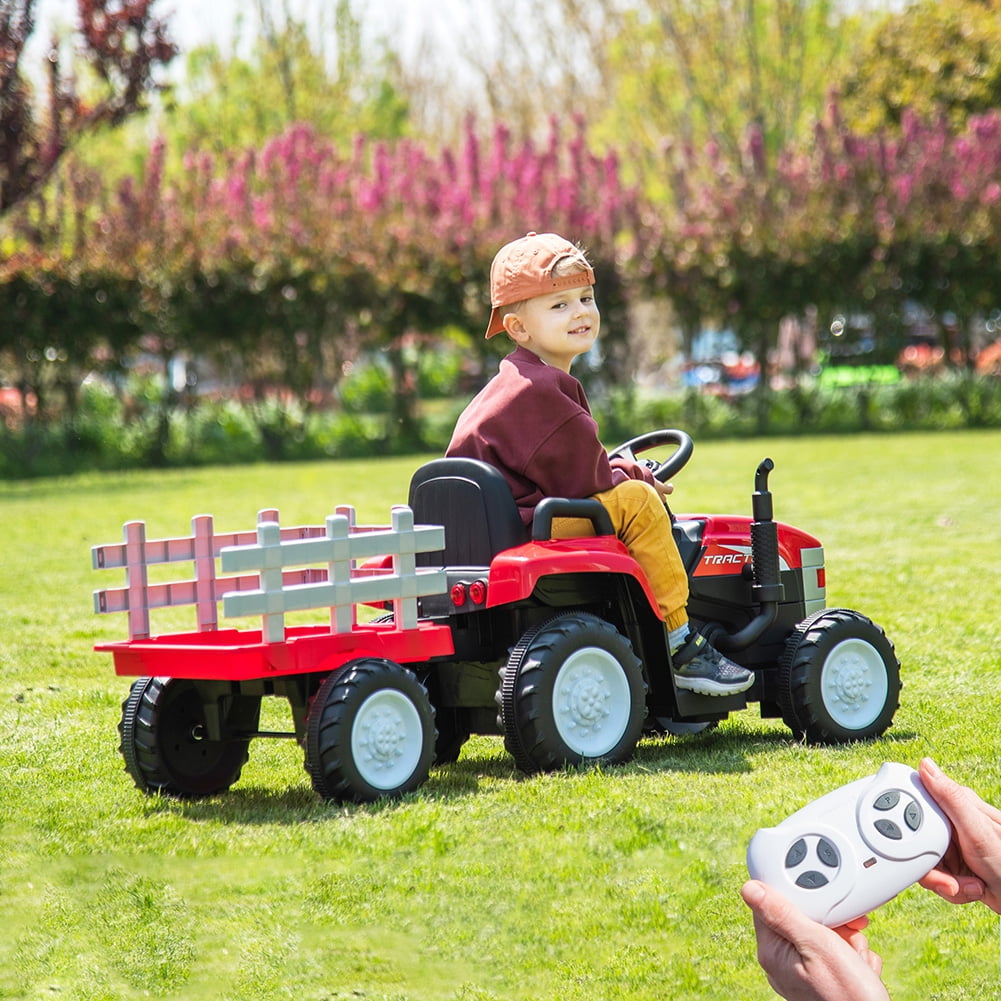 CIPACHO 12V Kids Ride On Toy, Battery Powered Kids Car Tractor, Perfect Gift for Children 3-8 Years Old, Red