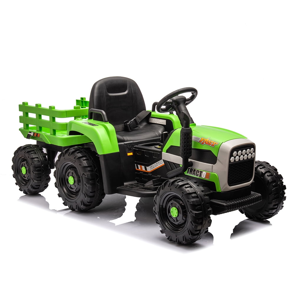 CIPACHO 12V Kids Ride On Toy, Battery Powered Kids Car Tractor w/Remote Control, Perfect Gift for Children 3-8 Years Old, Green