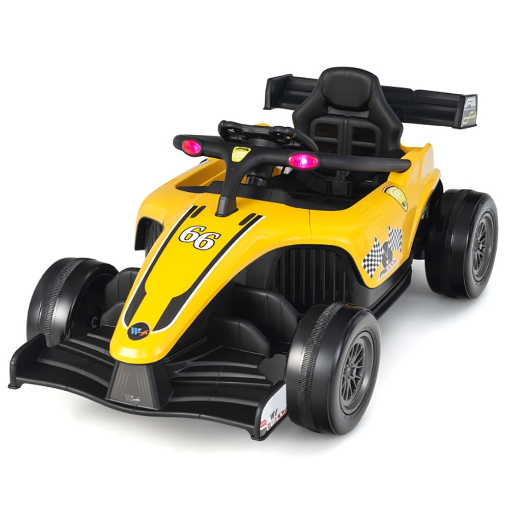 CIPACHO 12V Kids Ride on Electric Formula Racing Car with Remote Control, Drift Carts, Krazy Kart, Electric Go Kart, Yellow