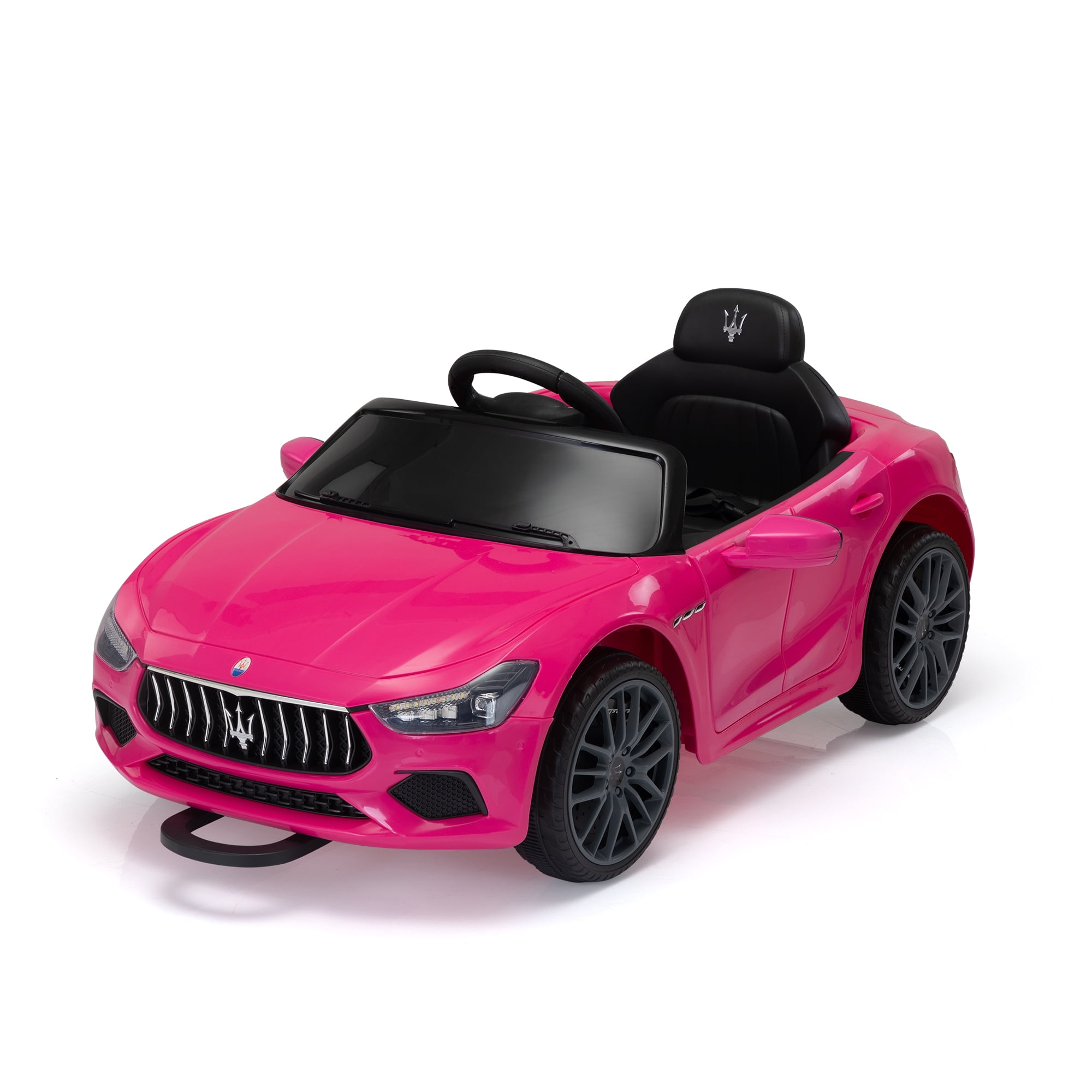 CIPACHO 12V Maserati Ghibli Licensed Kids Ride On Car with Remote Control, Music and Lights, Pink