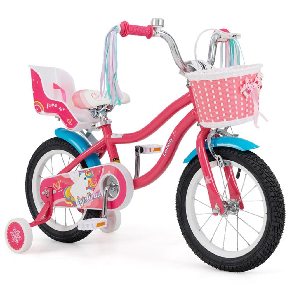CIPACHO 14 Inch Girls Bike for 3-5 Years Old Kids Bike with Doll Seat and Training Wheels, Gift Bike for Boys Girls CIPACHO 14 Inch Girls Bike for 3-5 Years Old Kids Bike with Doll Seat and Training Wheels, Gift Bike for Boys Girls