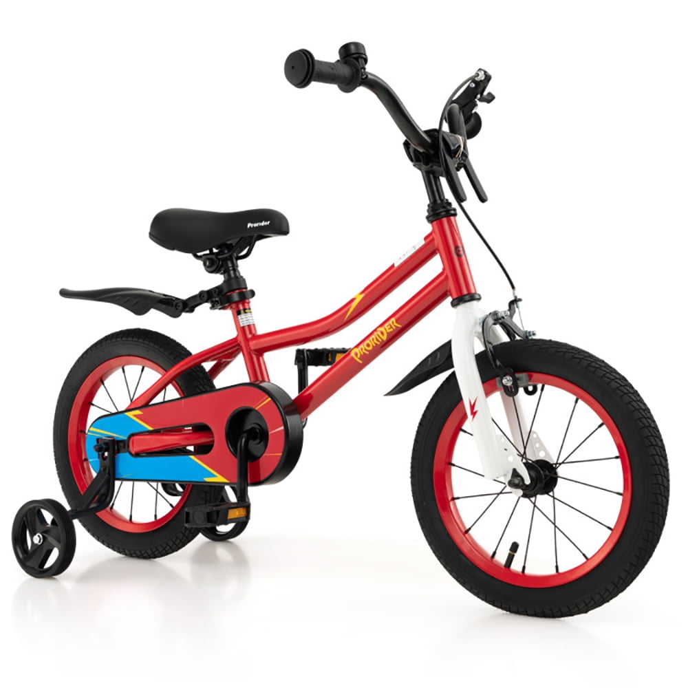 CIPACHO 14" Kid's Bike with 2 Training Wheels, Children Bicycle for Boys Girls Ages 3-5 Years, Great Gift for Kids, Red