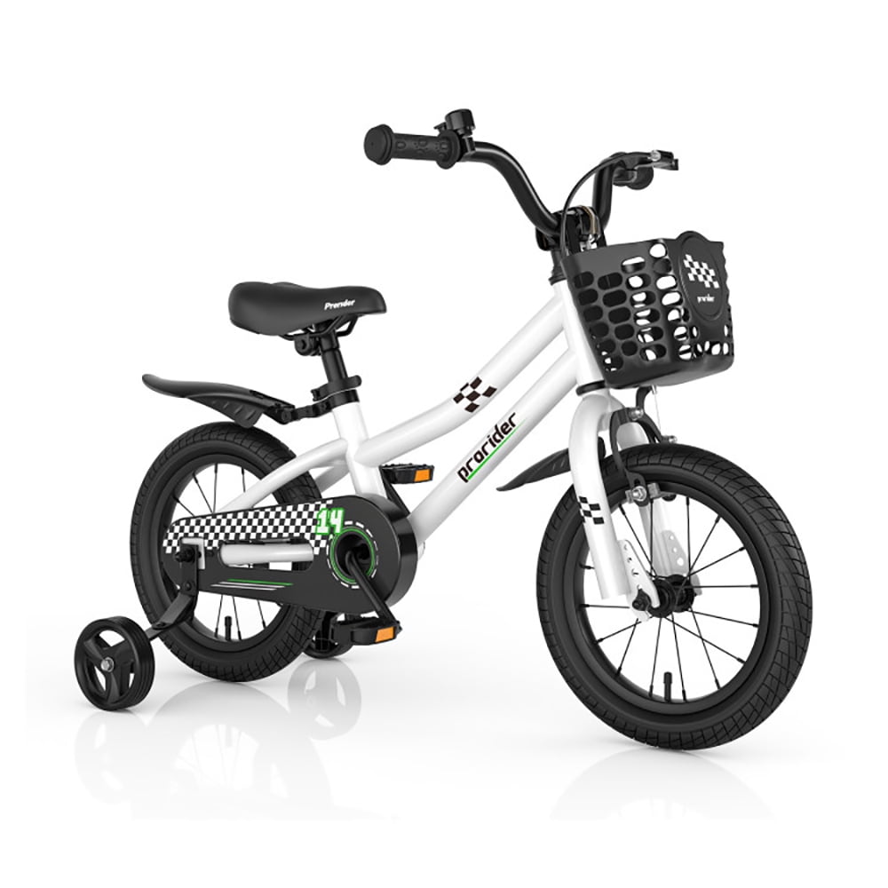 CIPACHO 14" Kids Bike with 2 Training Wheels, Steady Balancing, Gift Bike for 3-5 Boys Girls, White CIPACHO 14" Kids Bike with 2 Training Wheels, Steady Balancing, Gift Bike for 3-5 Boys Girls, White