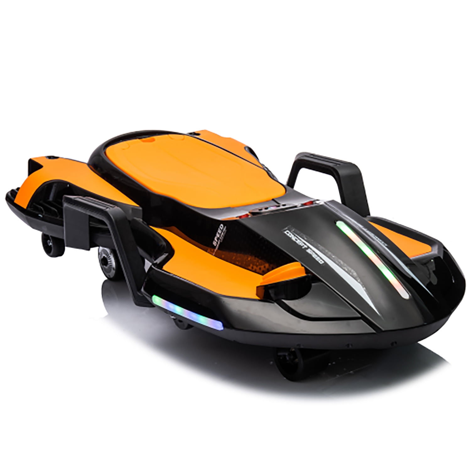 CIPACHO 24V Kids Ride On Car Crazy Cart with Helmet Knee Pads, Kids Ride on Drift Car for Kids with Spray function, Gravity Steering, Orange CIPACHO 24V Kids Ride On Car Crazy Cart with Helmet Knee Pads, Kids Ride on Drift Car for Kids with Spray function, Gravity Steering, Orange