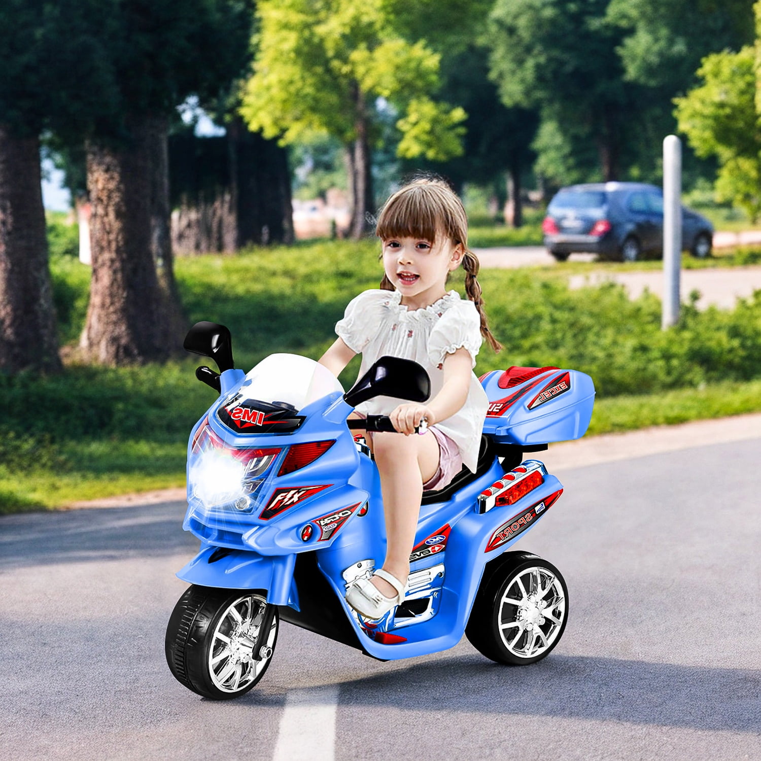 CIPACHO 3 Wheel 6V Battery Powered Electric Toy Kids Motorcycle, Holiday Birthday Gift for Kids Ages 3-7, Blue CIPACHO 3 Wheel 6V Battery Powered Electric Toy Kids Motorcycle, Holiday Birthday Gift for Kids Ages 3-7, Blue