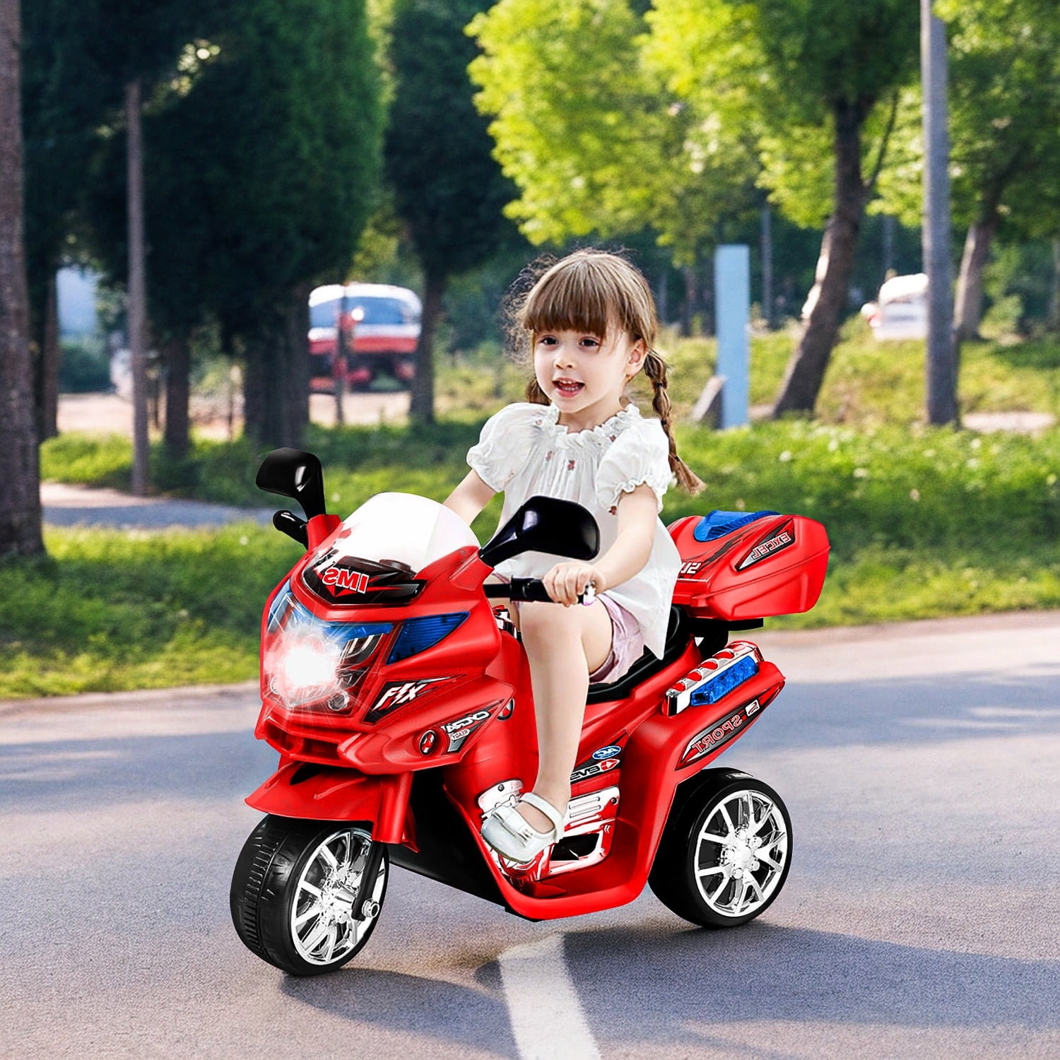 CIPACHO 3 Wheel 6V Battery Powered Electric Toy Kids Motorcycle, Holiday Birthday Gift for Kids Ages 3-7, Red CIPACHO 3 Wheel 6V Battery Powered Electric Toy Kids Motorcycle, Holiday Birthday Gift for Kids Ages 3-7, Red
