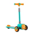 thumbnail image 1 of CIPACHO Folding Adjustable Kids Toy Scooter with LED Flashing Wheels Horn 4 Emoji Covers, Lightweight Folding Design, Outdoor Activities for Boys/Girls, Green, 1 of 4