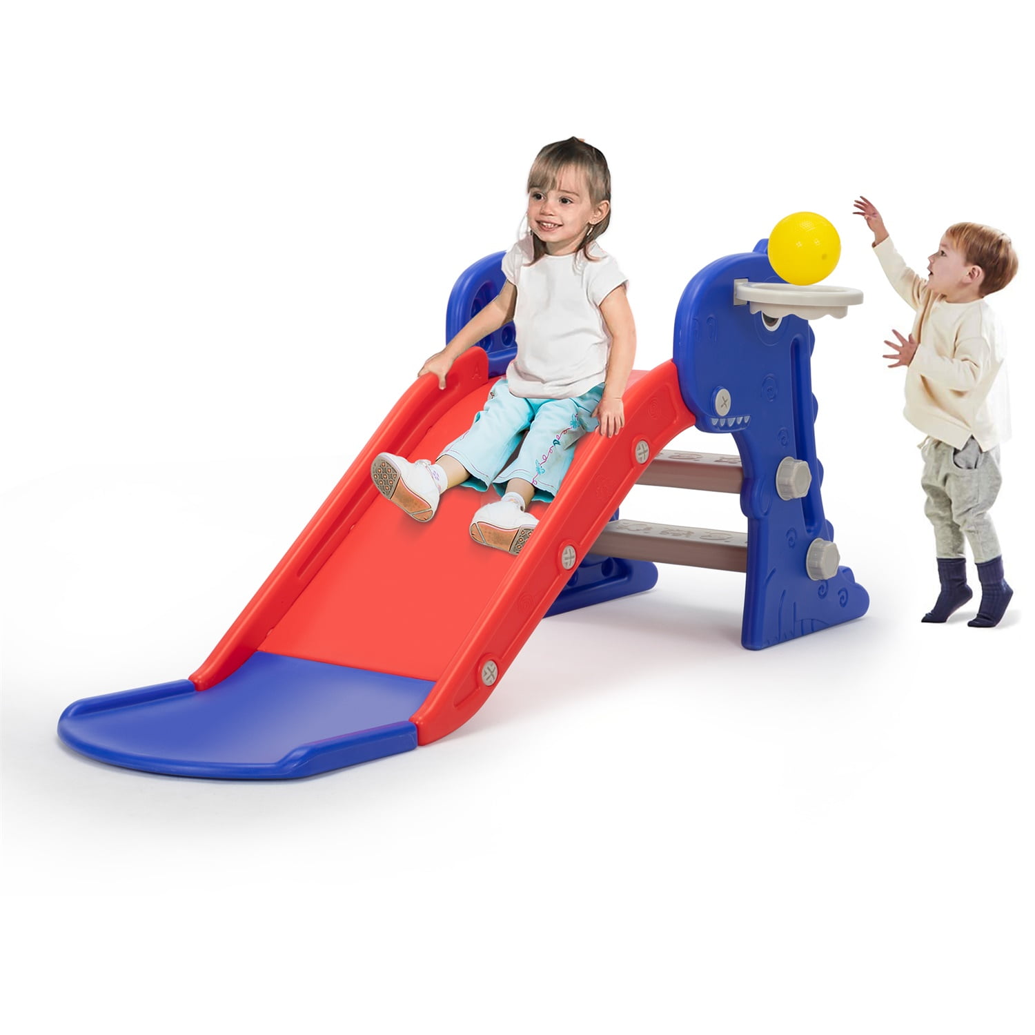 CIPACHO 3 in 1 Kids Freestanding Slide, Indoor Outdoor Toddler Play Set
