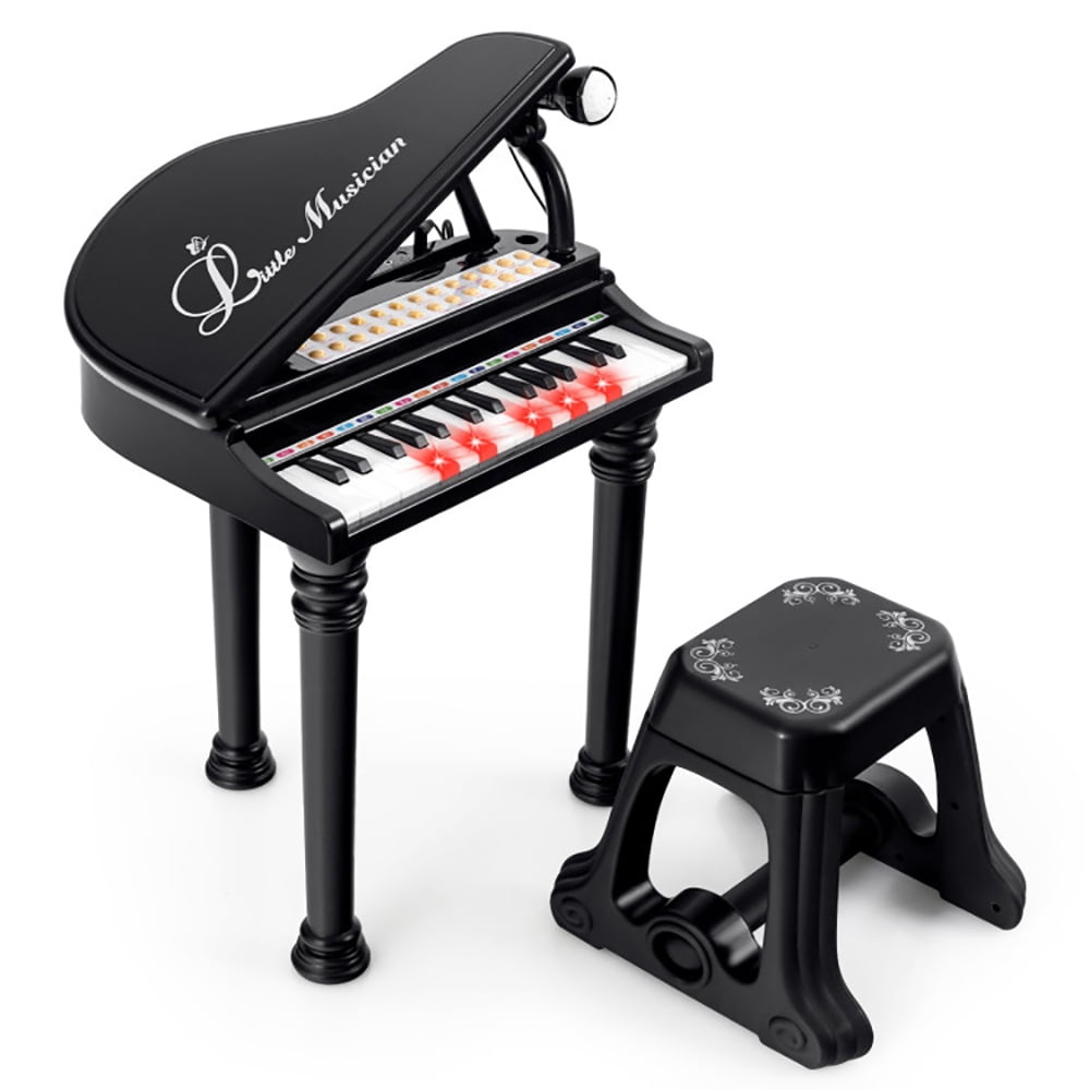 CIPACHO 31 Keys Kids Piano Keyboard with Stool and Piano Lid, Christmas Birthday Gift for Kids 3-8 Years Old Boy and Girl, Black CIPACHO 31 Keys Kids Piano Keyboard with Stool and Piano Lid, Christmas Birthday Gift for Kids 3-8 Years Old Boy and Girl, Black