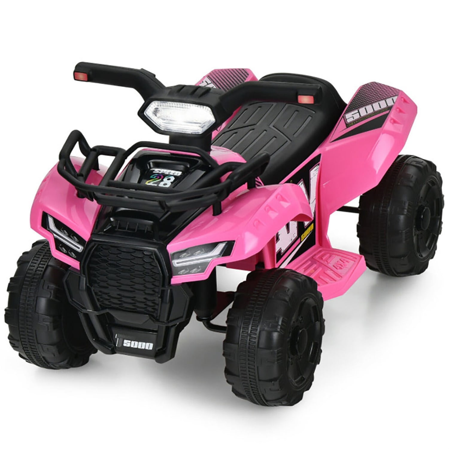 CIPACHO 6V Kids ATV Electric Ride On Car, Toddler Electric Car with LED Light and MP3, Pink