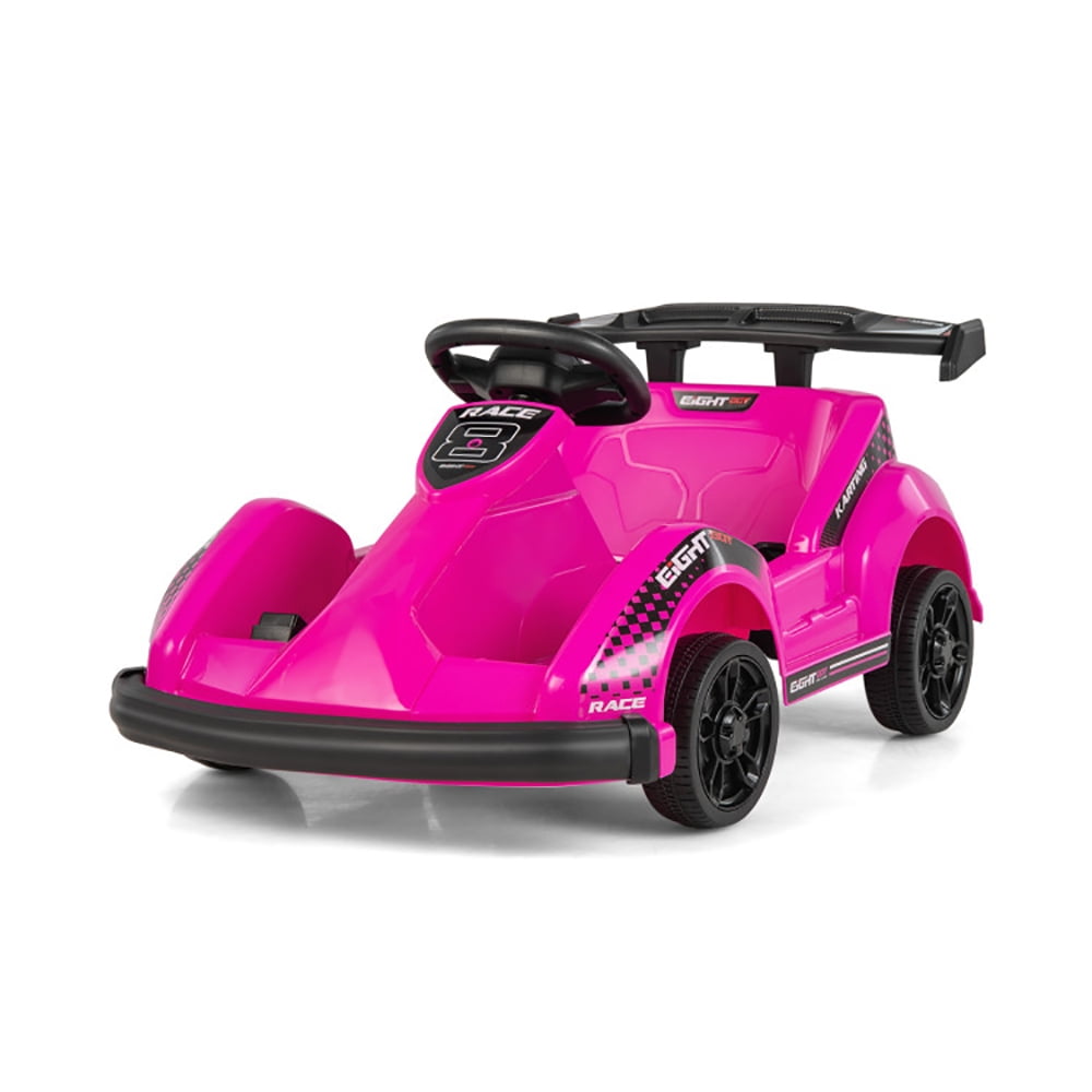 CIPACHO 6V Kids Ride On Go Cart with Remote Control and Safety Belt, Electric Go Kart Drift Carts for Kids Ages 3-8, Pink CIPACHO 6V Kids Ride On Go Cart with Remote Control and Safety Belt, Electric Go Kart Drift Carts for Kids Ages 3-8, Pink