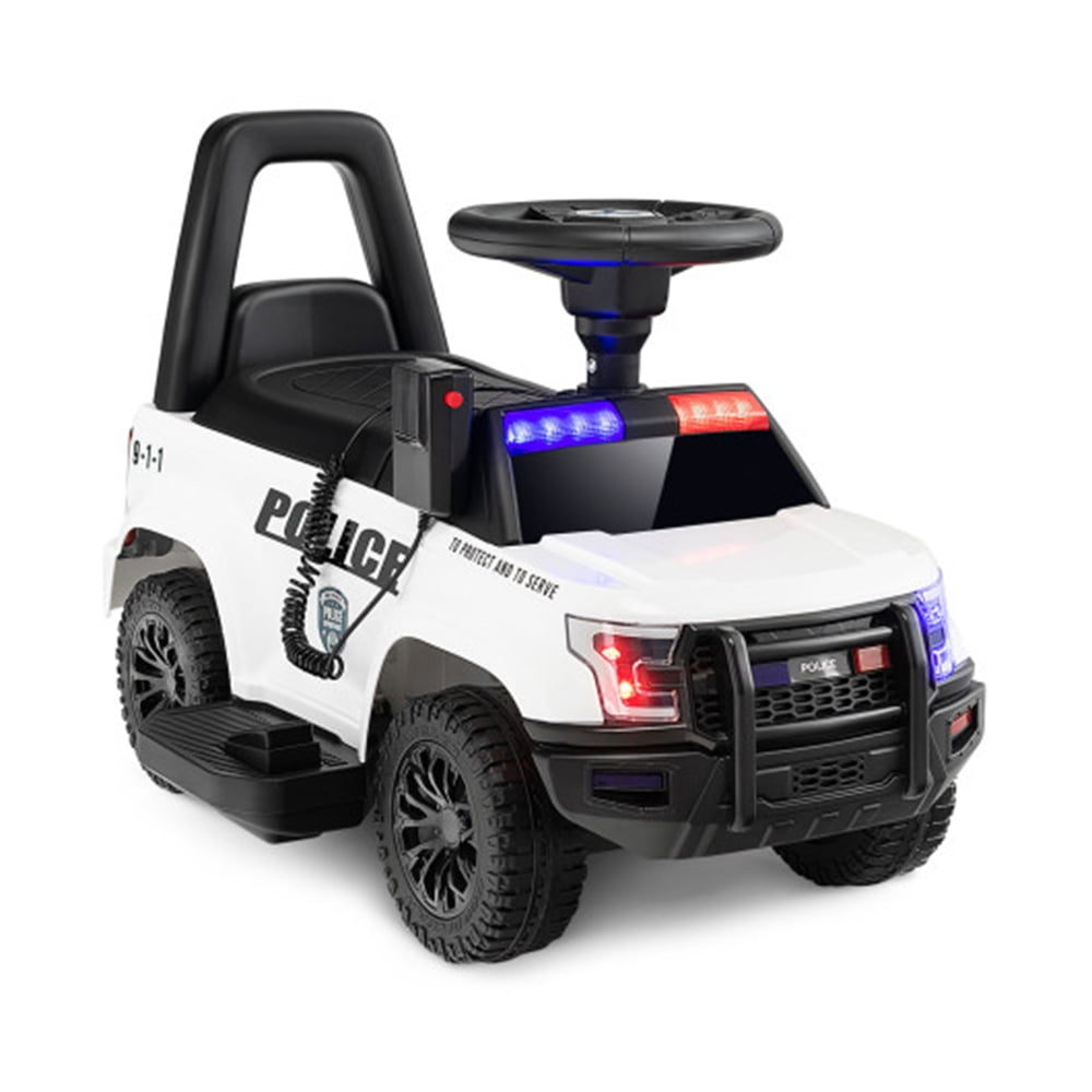 CIPACHO 6V Kids Ride On Police Car with Real Megaphone and Siren Flashing Lights, Boys & Girls Gifts for Birthday, White CIPACHO 6V Kids Ride On Police Car with Real Megaphone and Siren Flashing Lights, Boys & Girls Gifts for Birthday, White