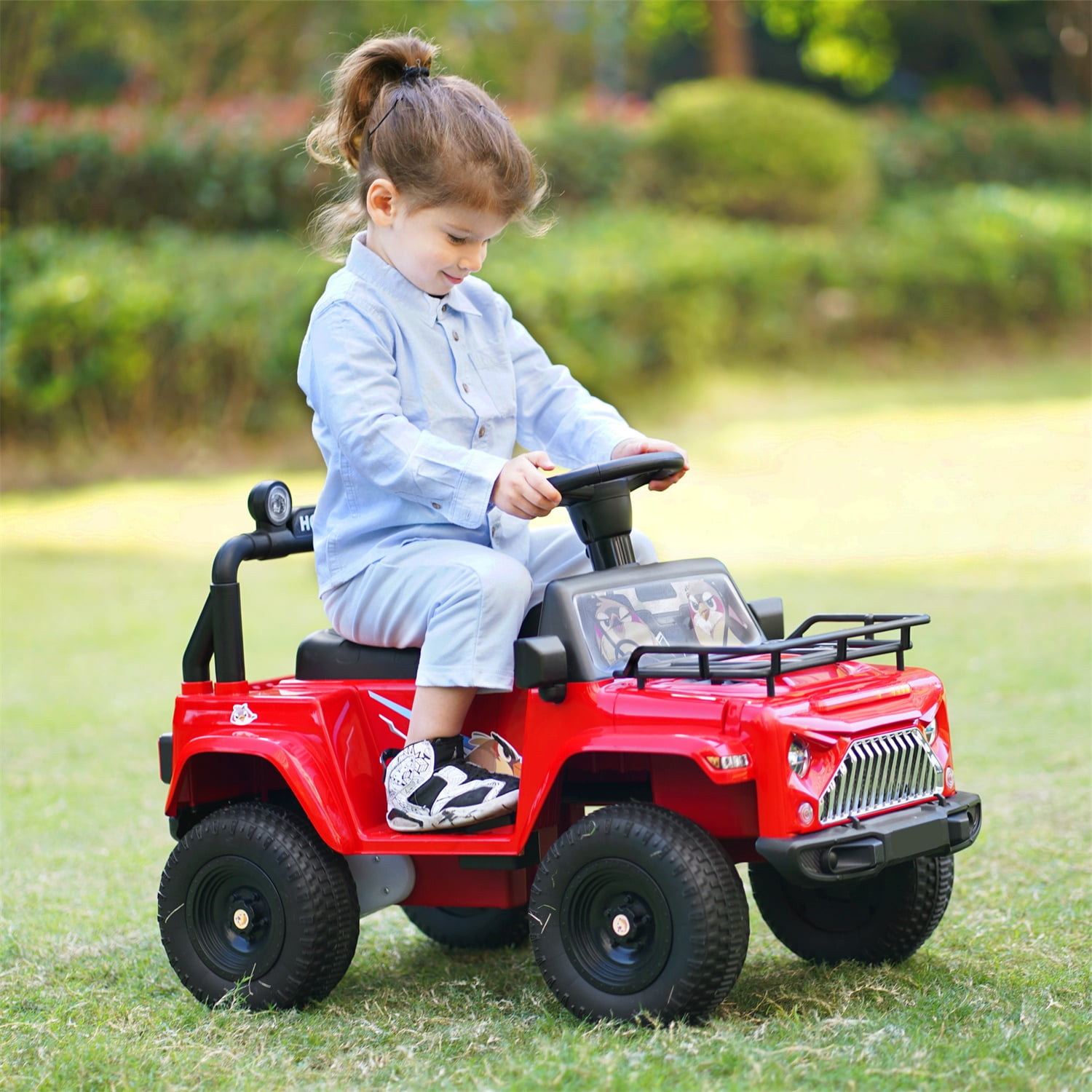 CIPACHO 6V Kids Ride on Truck Car with Spring Suspension, LED Lights, MP3, Bluetooth, Red CIPACHO 6V Kids Ride on Truck Car with Spring Suspension, LED Lights, MP3, Bluetooth, Red