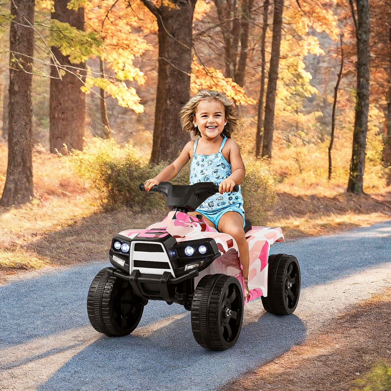 CIPACHO 6V Ride On ATV, Mini Off-Road Battery Powered Motorized Quad for Kids, Anti-Slip Wheels, RWD 4-Wheeler Electric Toy Car for Toddlers, Camouflage CIPACHO 6V Ride On ATV, Mini Off-Road Battery Powered Motorized Quad for Kids, Anti-Slip Wheels, RWD 4-Wheeler Electric Toy Car for Toddlers, Camouflage