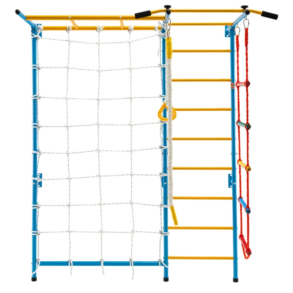 CIPACHO 7 In 1 Kids Indoor Gym Playground Wall Ladder, Indoor Climber Playset for Children, Yellow CIPACHO 7 In 1 Kids Indoor Gym Playground Wall Ladder, Indoor Climber Playset for Children, Yellow