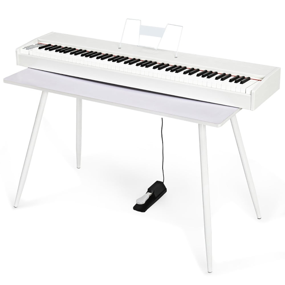CIPACHO 88-Key Full Size Digital Piano Weighted Keyboard with Sustain Pedal, Christmas Birthday Gift for Boy and Girl 3-8 Years Old, White