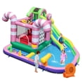 thumbnail image 1 of CIPACHO 9-in-1 Inflatable Sweet Candy Water Slide Park with 750W Blower, Kids Water Park Bounce House, Toddlers Boys Girls Backyard Party Gifts, 1 of 7