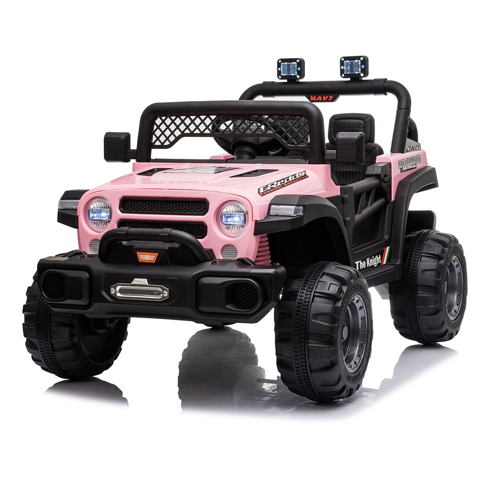 CIPACHO Dual Drive 12V Kids Electric Car Jeep, Powerful Electric Ride On Truck, Light Pink CIPACHO Dual Drive 12V Kids Electric Car Jeep, Powerful Electric Ride On Truck, Light Pink