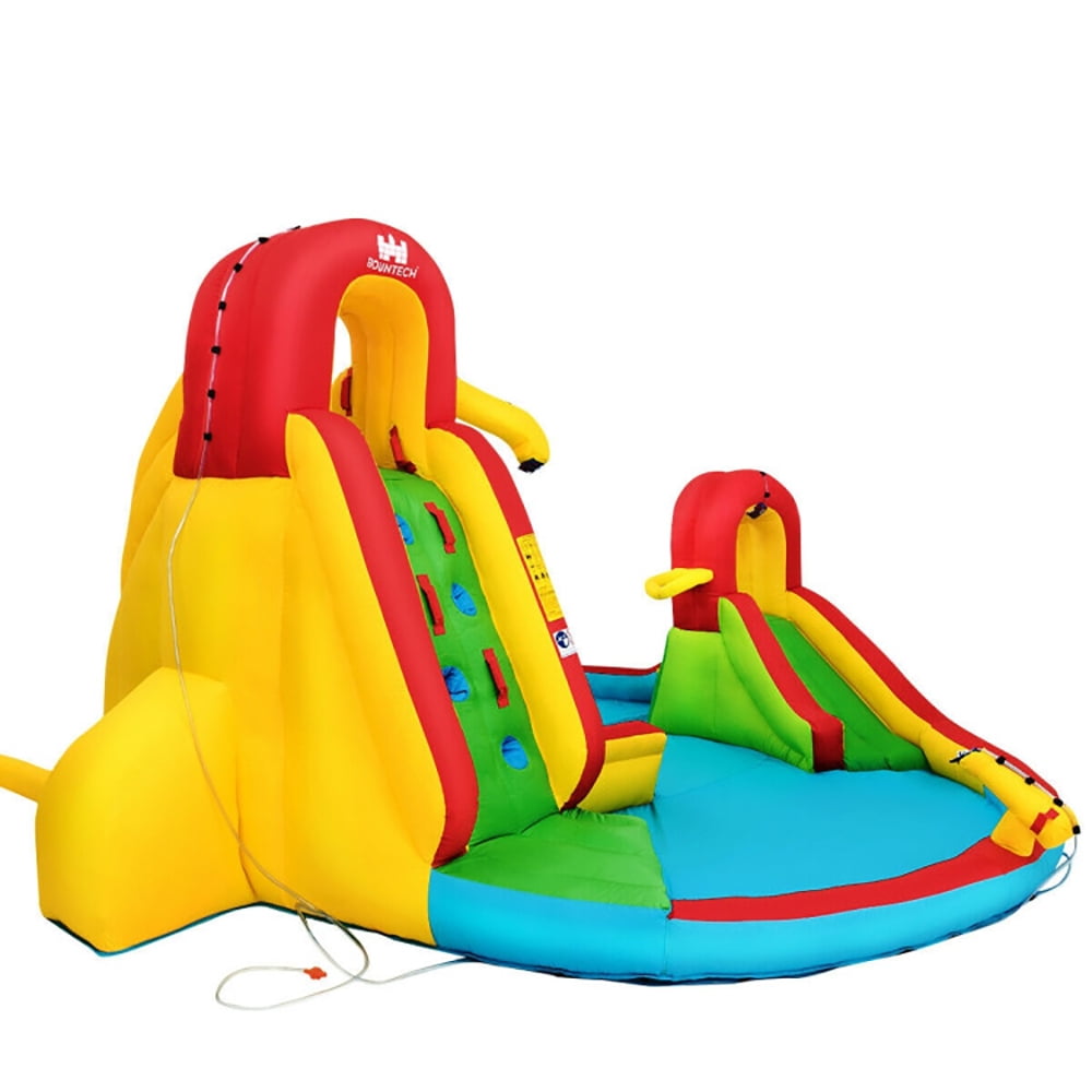 CIPACHO Kid's Inflatable Water Slide Bounce House with Climbing Wall and Pool Without Blower, Kids Bounce House, Playhouse for Kids Outdoor
