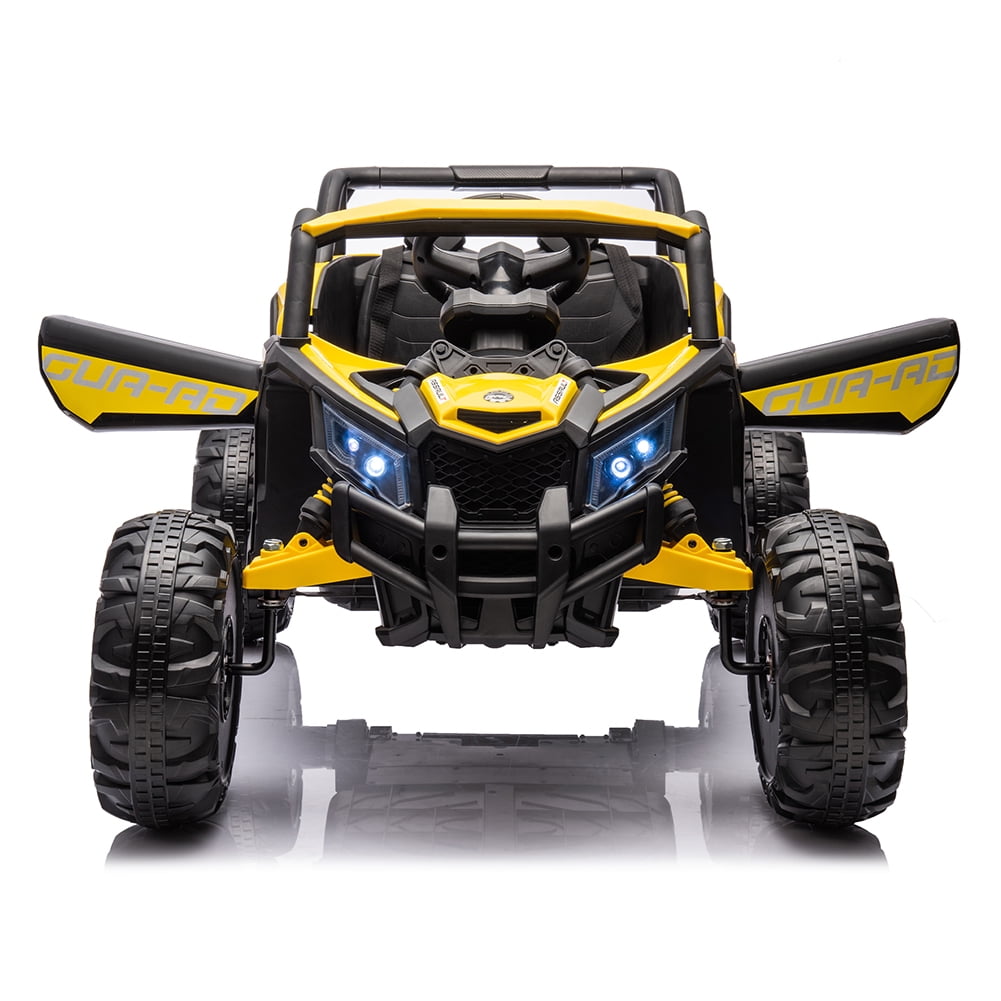 CIPACHO Kids Electric Ride On Truck, Kids Adventure Offroad Toy Car, Yellow