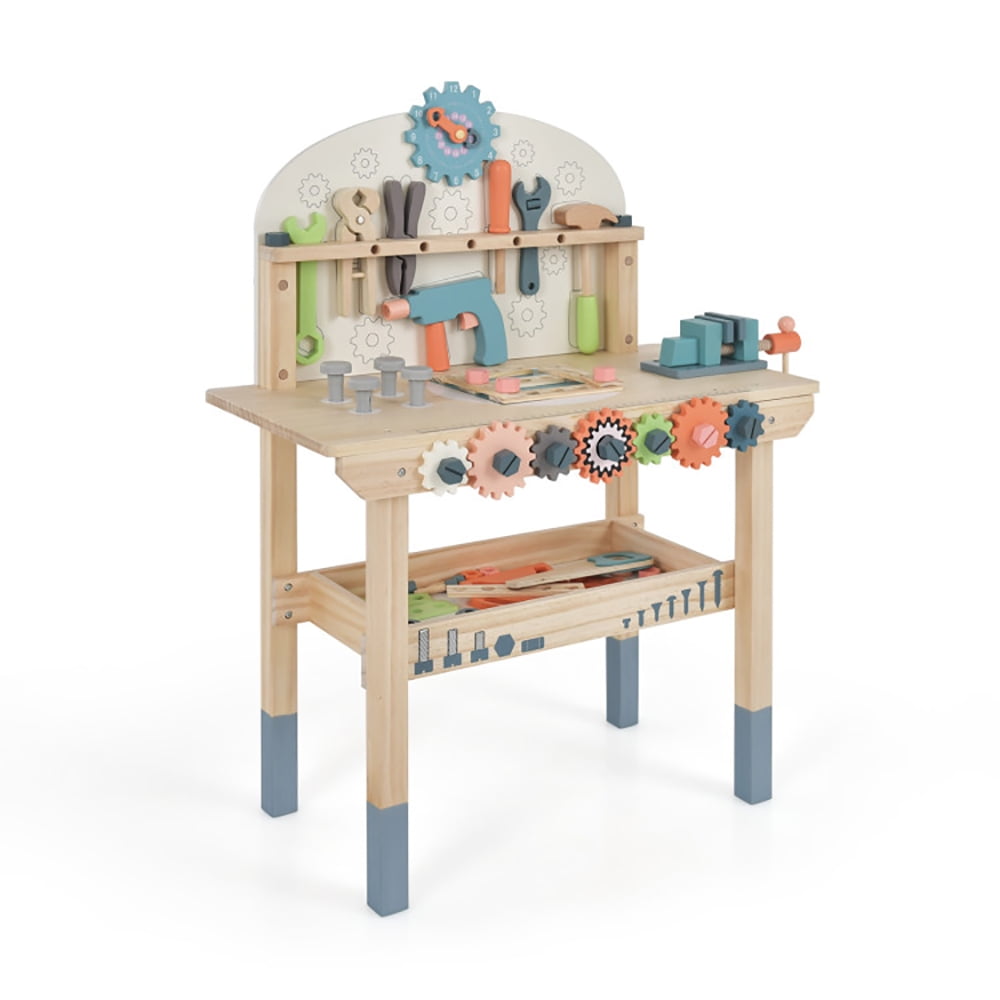 CIPACHO Kids Play Tool Workbench with Realistic Accessories, Pretend Play Workbench Set, Educational Toys Gifts for 3-8 Year Old Boys Girls