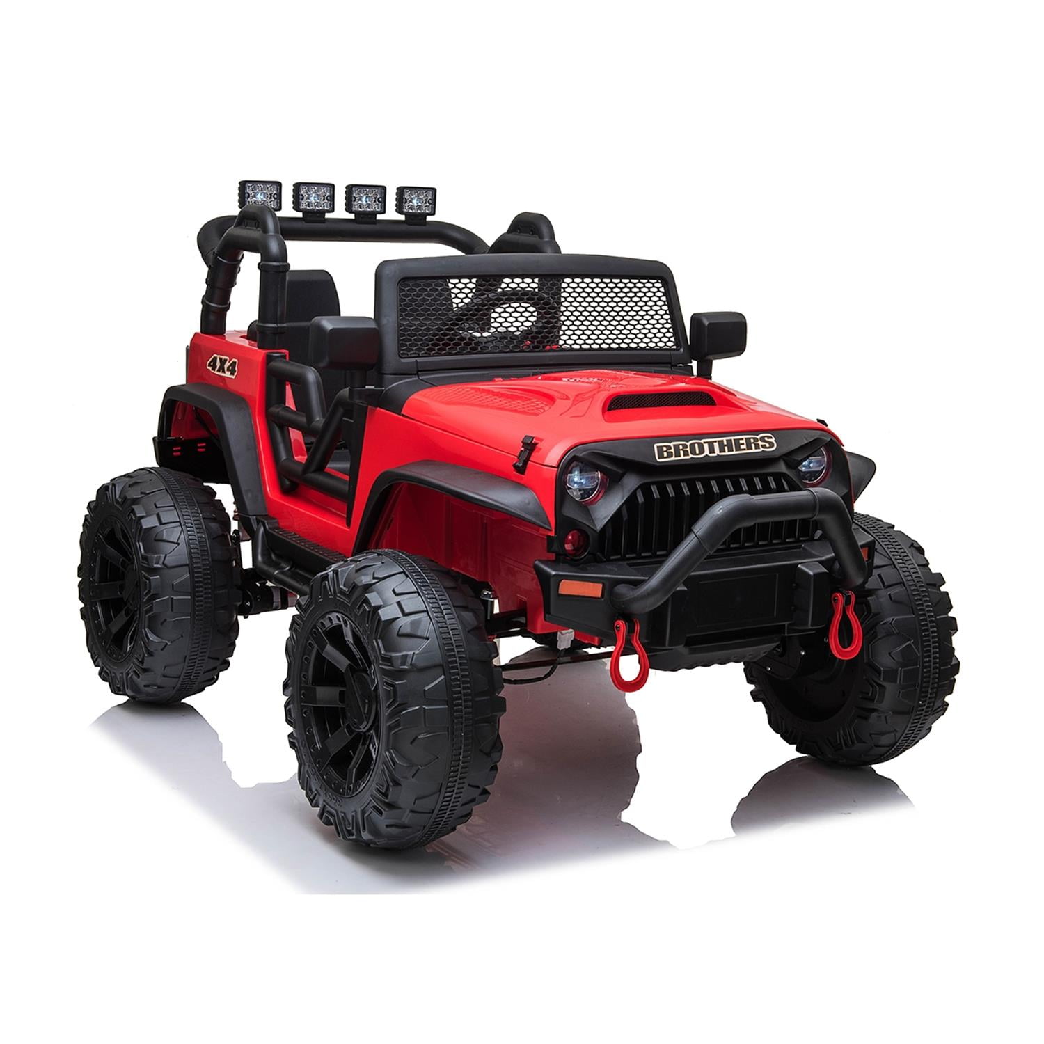 CIPACHO Kids Ride On Truck, 24V Battery Powered Toy Car with Spring Suspension, Remote Control, Red
