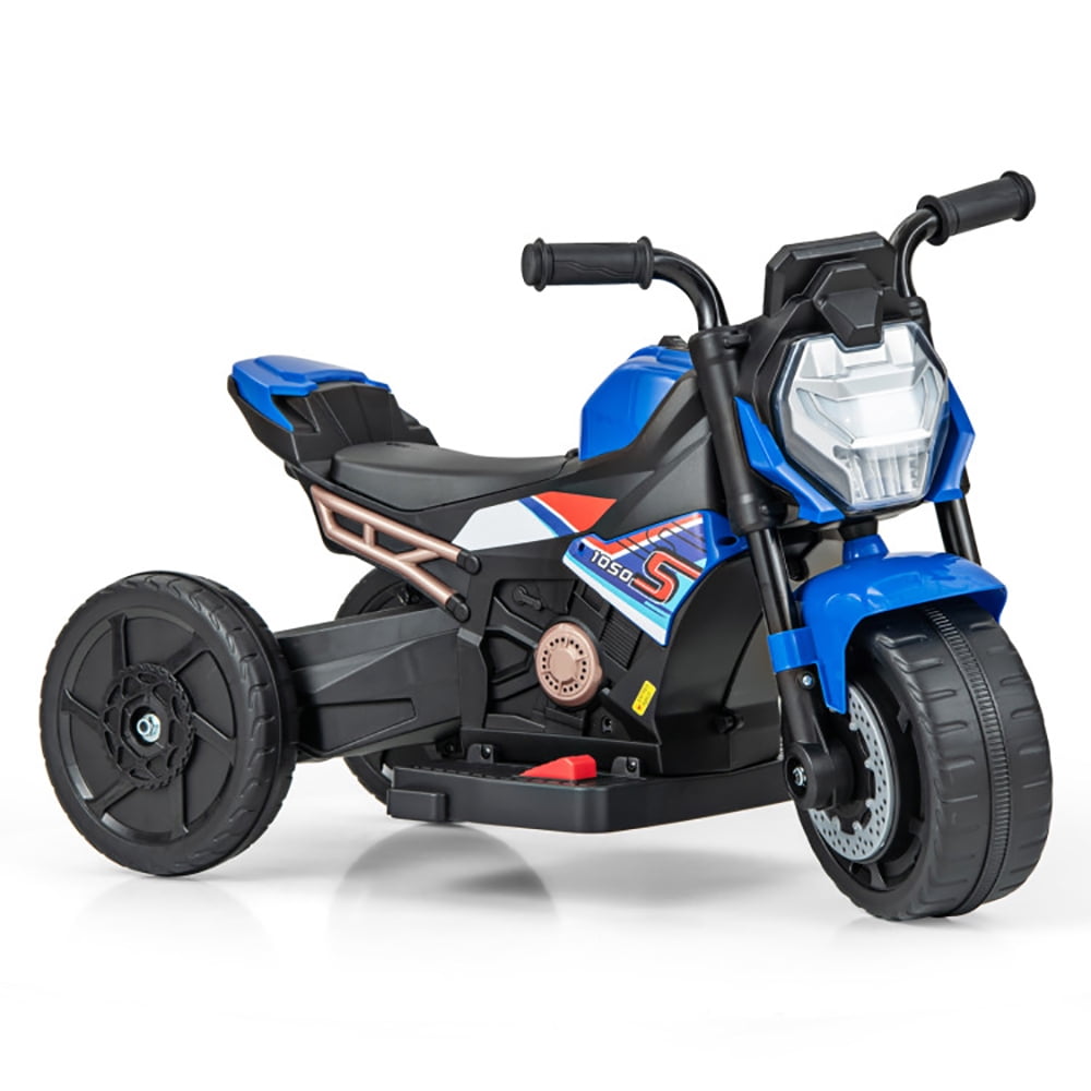 CIPACHO Kids Ride-on Motorcycle, 6V Battery Powered Motorbike with Detachable Training Wheels, Holiday Birthday Gift for Kids Ages 3-8, Blue