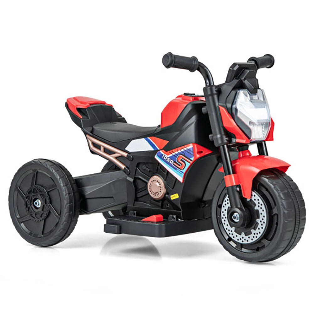 CIPACHO Kids Ride-on Motorcycle, 6V Battery Powered Motorbike with Detachable Training Wheels, Holiday Birthday Gift for Kids Ages 3-8, Red