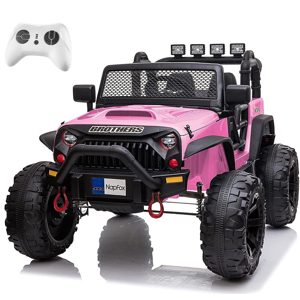 CIPACHO Large Wheels 2 Seater Kids Electric Car Powerful Electric Ride On Truck w/Remote Control, 2 Speeds, Battery Powered Kids Car Toy, Pink CIPACHO Large Wheels 2 Seater Kids Electric Car Powerful Electric Ride On Truck w/Remote Control, 2 Speeds, Battery Powered Kids Car Toy, Pink