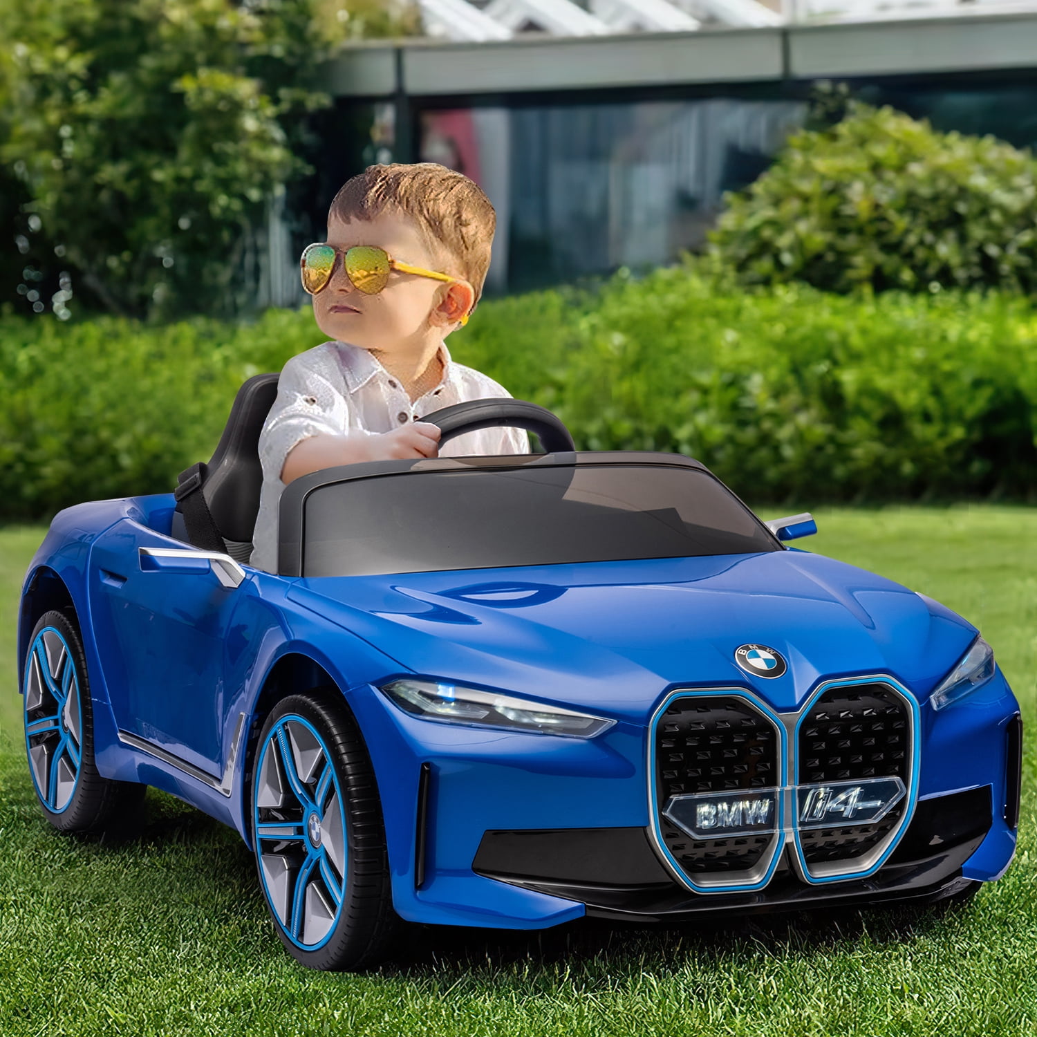 CIPACHO Licensed BMW I4, 12v Kids Ride On Car with 2.4G Parents Remote Control, Electric Car for Kids, 3 Speed Adjustable, USB, MP3, Bluetooth, Blue CIPACHO Licensed BMW I4, 12v Kids Ride On Car with 2.4G Parents Remote Control, Electric Car for Kids, 3 Speed Adjustable, USB, MP3, Bluetooth, Blue