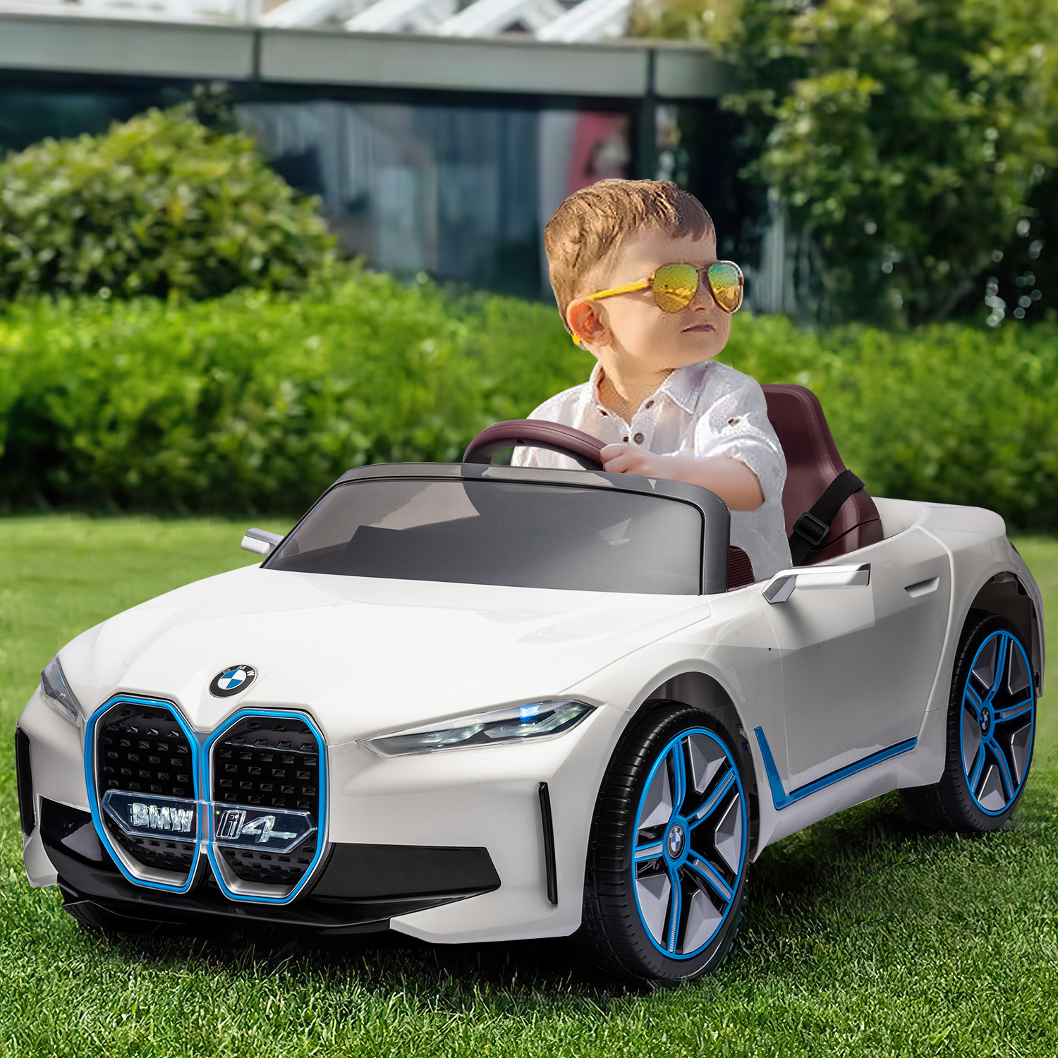 CIPACHO Licensed BMW I4, 12v Kids Ride On Car with 2.4G Parents Remote ...