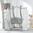 thumbnail image 1 of CIPACHO Toddler Swing Set, Indoor Outdoor Baby Swing Stand, Gray, 1 of 11