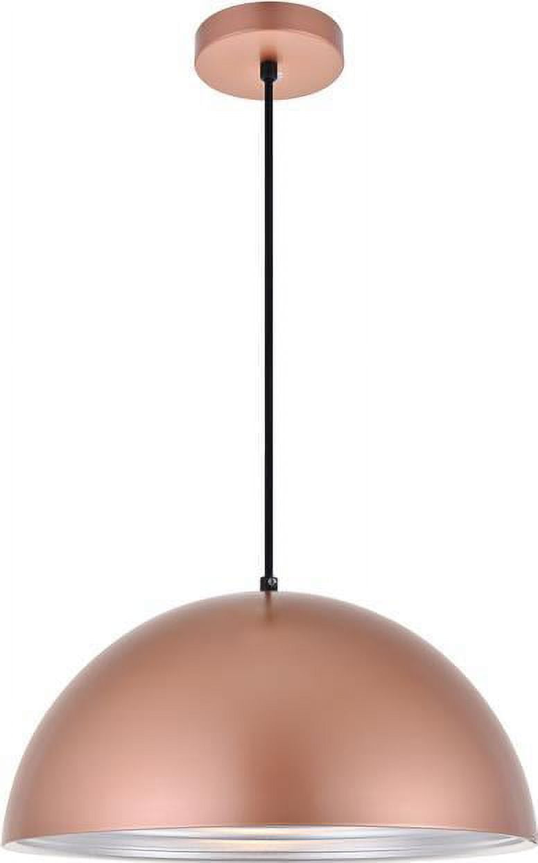 Honey Gold Aluminum Teardrop Pendant Light, 15.5"