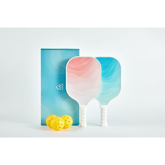 CIRCE "THE CIELO" Adventurous sets Beginner friendly Pickleball Paddle - Power honeycomb core with G2P Reinforced Fiberglass 13mm - Blush & Azure