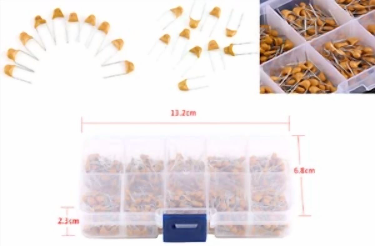 CIRCLE- 0.1Uf~10Uf 50V Ceramic Capacitor Assorted Kit 500Pcs 10 Value