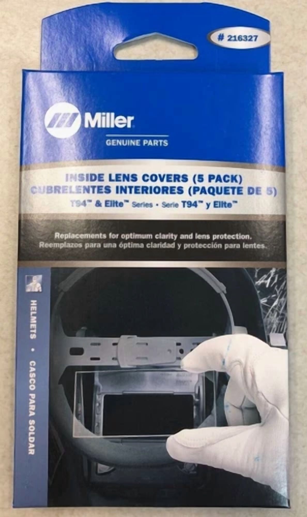 CIRCLE- 1- Pack Of 5 Miller 216327 Welding Helmet Replacement Inside Safety Lens Plate