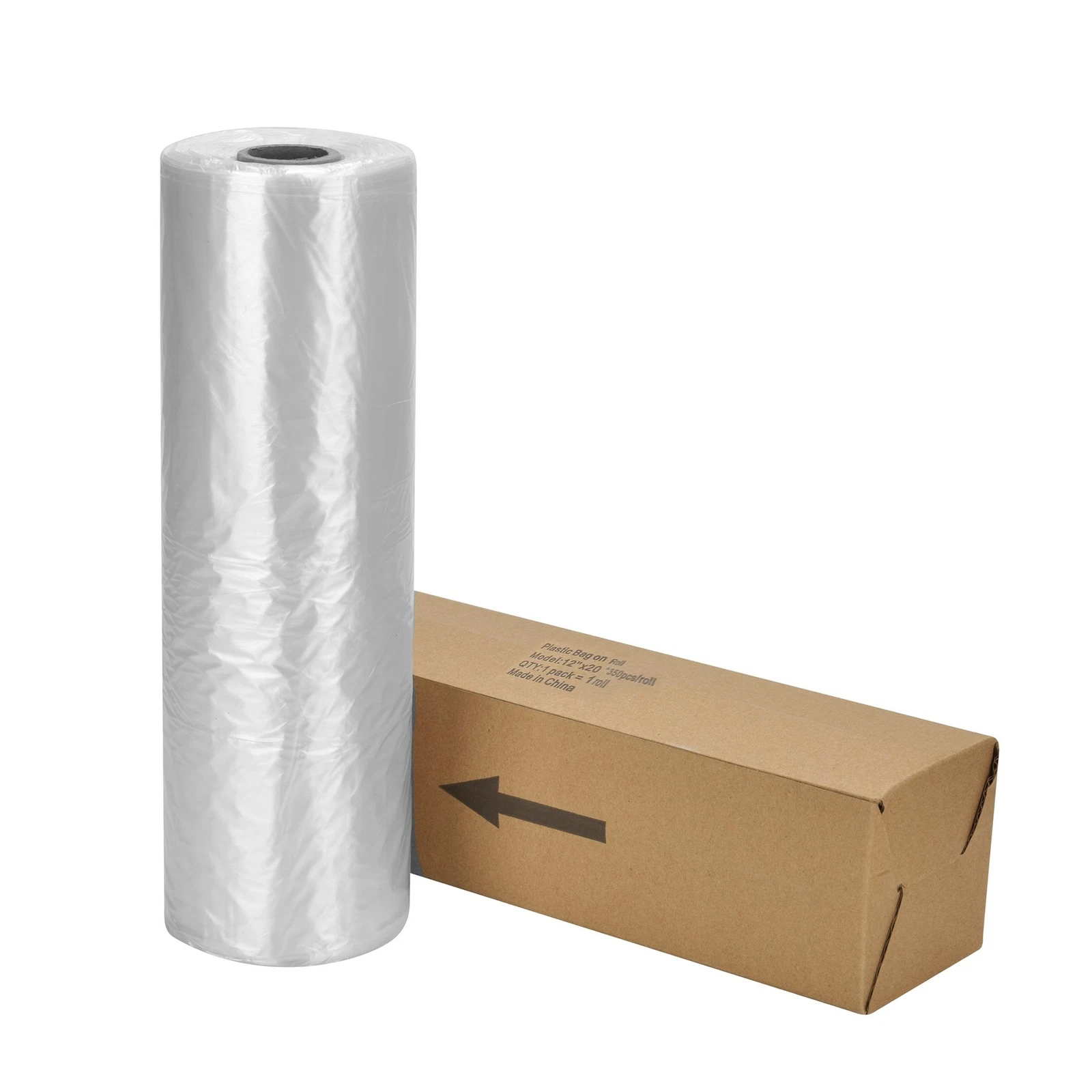 CIRCLE- 1 Roll 350 Bags 12" X 20" Plastic Produce Clear Bag On Roll Kitchen Food Storage