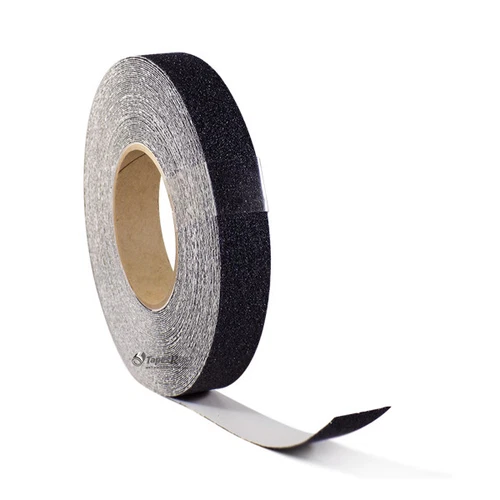 CIRCLE- 1" X 60Ft Black Roll Safety Non Skid Tape Anti Slip Tape Sticker Grip Safe Grit