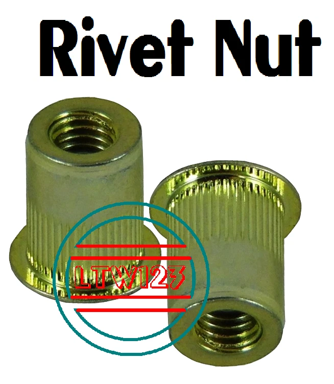 CIRCLE- (10) 5/16-18 Steel Rivet Nut Insert
