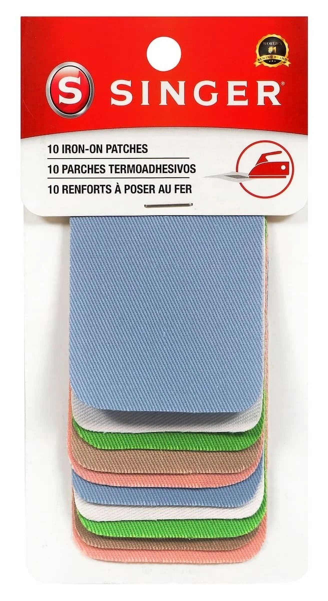 CIRCLE- 10 Count Iron On Light Colored Twill Patches For Clothing Mending And Embelli...