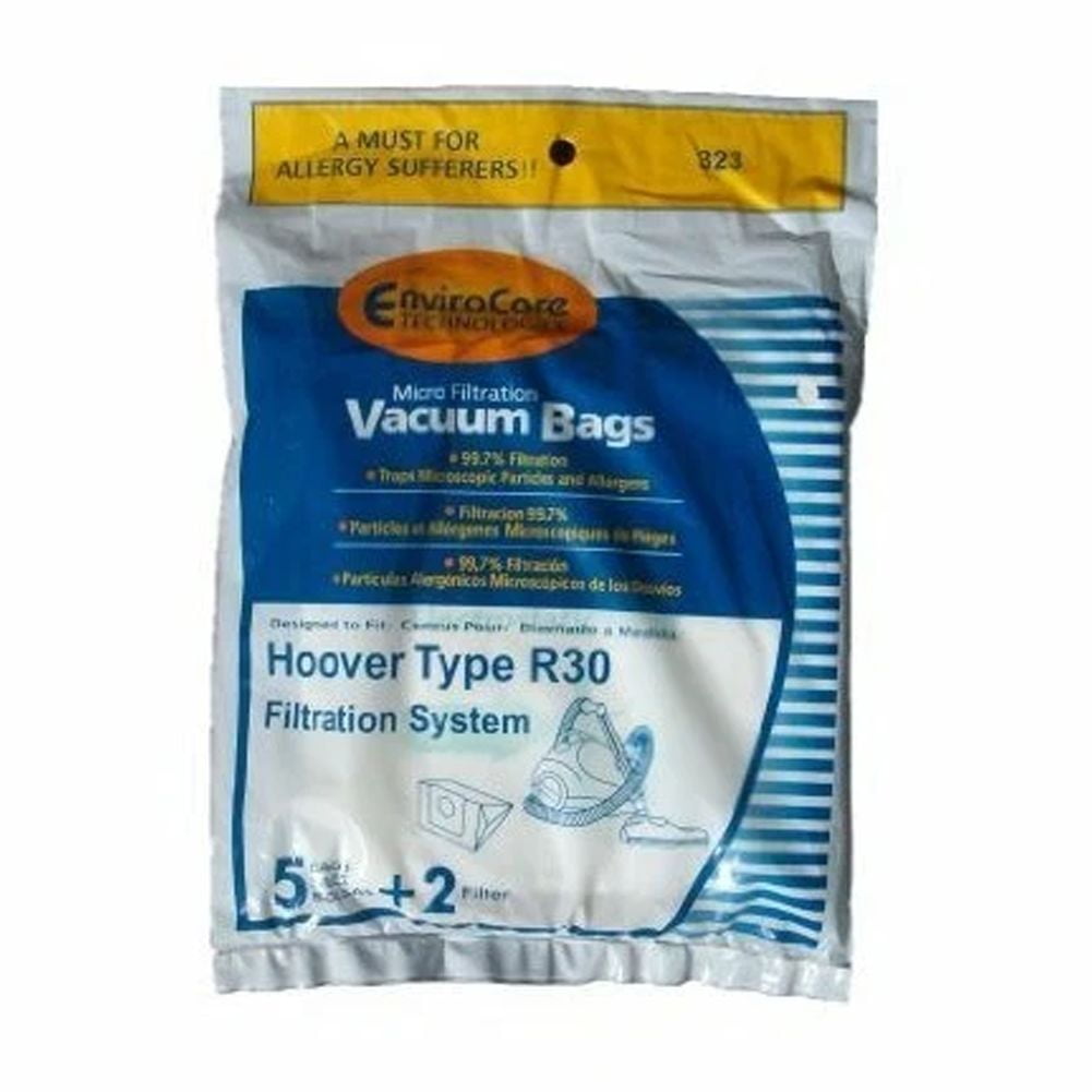 CIRCLE- 10 Hoover R30 Allergy Vacuum Bag + 4 Filters, Canister Vacuum Cleaners, 40101002