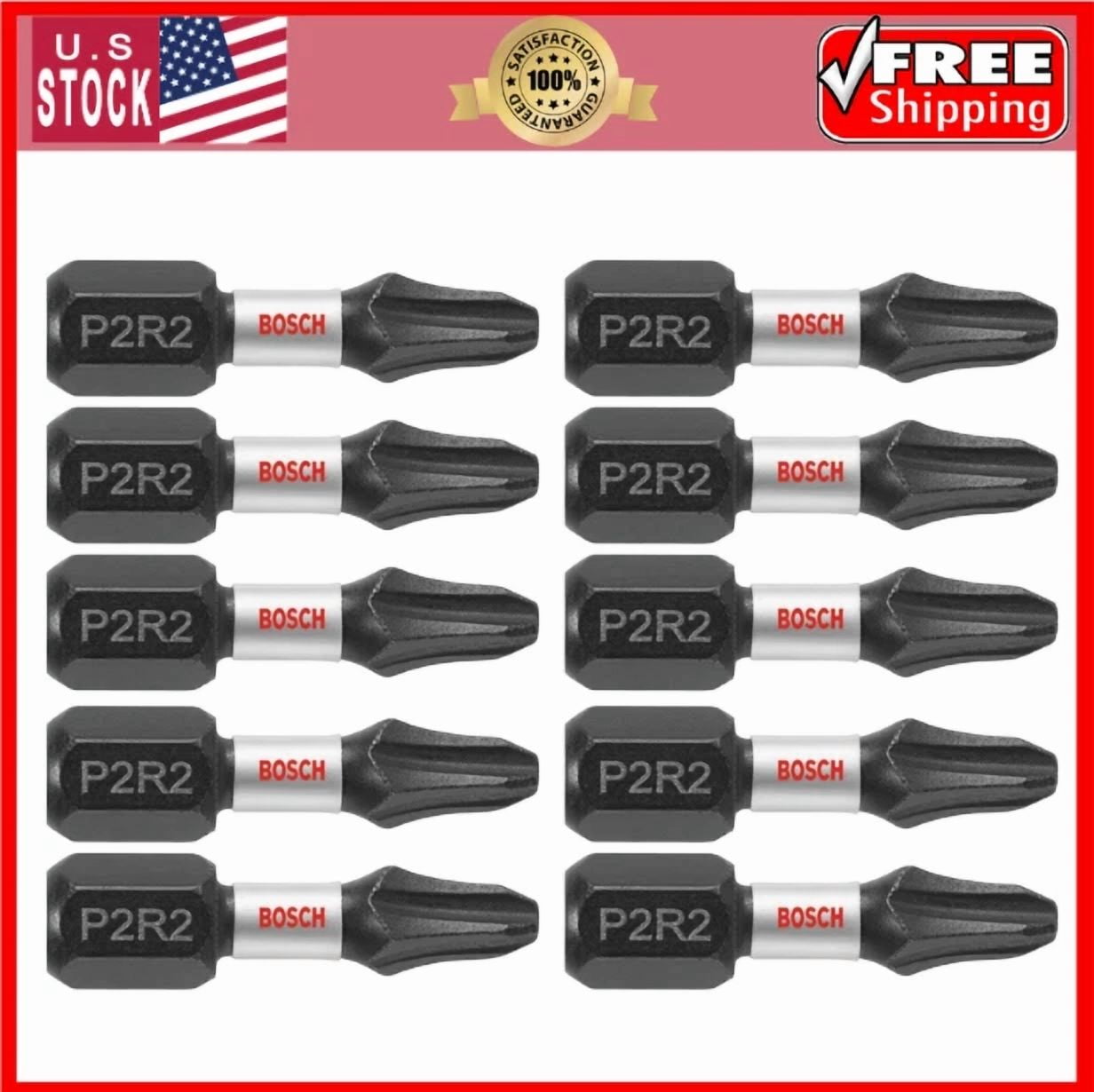 CIRCLE- 10 Impact Insert Bits â€“ 1" Phillips/Square #2, Tough Driver Bit Set